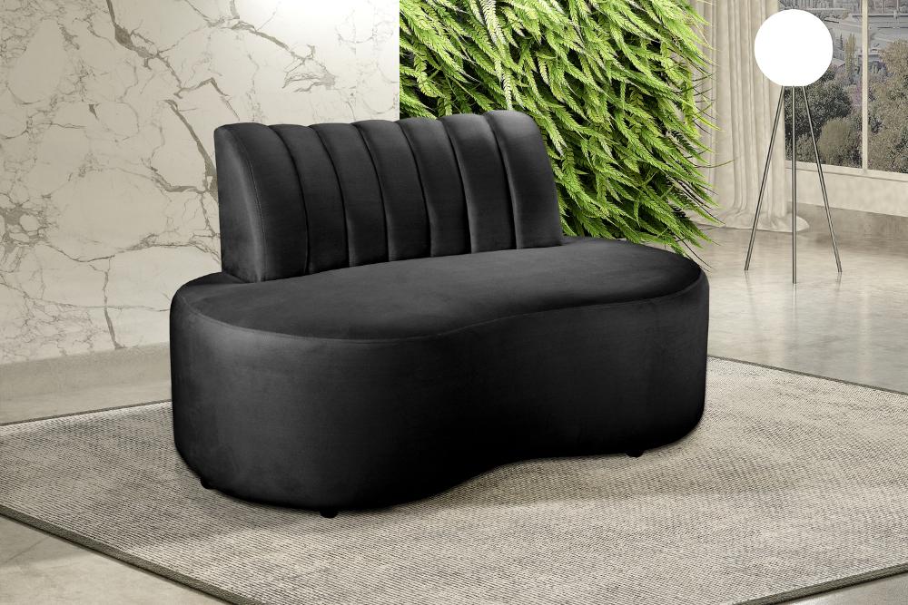 Sofá Doha Cor:Veludo Preto 410