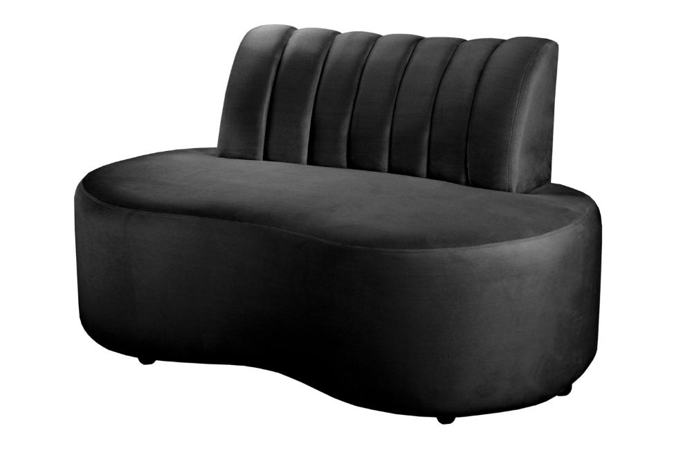 Sofá Doha Cor:Veludo Preto 410