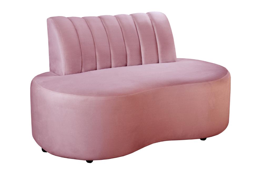 Sofá Doha Cor:Veludo Rosê 390
