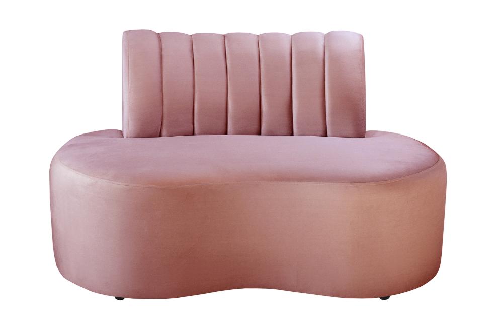 Sofá Doha Cor:Veludo Rosê 390