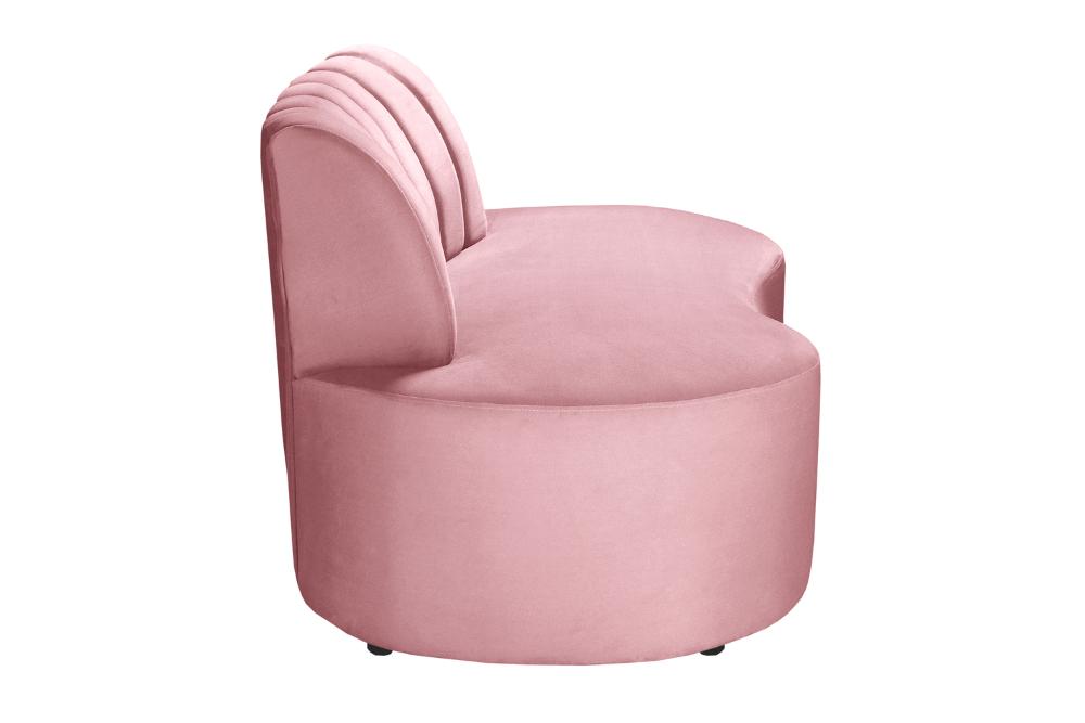 Sofá Doha Cor:Veludo Rosê 390