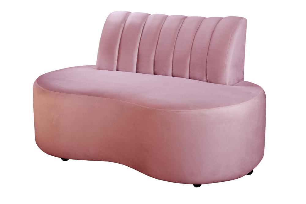 Sofá Doha Cor:Veludo Rosê 390