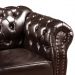 Sofá Dom Pedro Chesterfield 3 Lugares Vintage Clássico Retrô - Couríssimo Marrom Café