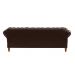 Sofá Dom Pedro Chesterfield 3 Lugares Vintage Clássico Retrô - Couríssimo Marrom Café