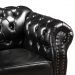 Sofá Dom Pedro Chesterfield 3 Lugares Vintage Clássico Retrô - Preto