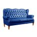 Sofá Imperador 3 Lugares Chesterfield Decoração Retrô Vintage - Courissimo Azul