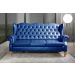 Sofá Imperador 3 Lugares Chesterfield Decoração Retrô Vintage - Courissimo Azul