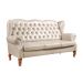Sofá Imperador 3 Lugares Chesterfield Decoração Retrô Vintage - Courissimo Bege 