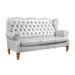 Sofá Imperador 3 Lugares Chesterfield Decoração Retrô Vintage - Courissimo Branco