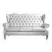 Sofá Imperador 3 Lugares Chesterfield Decoração Retrô Vintage - Courissimo Branco