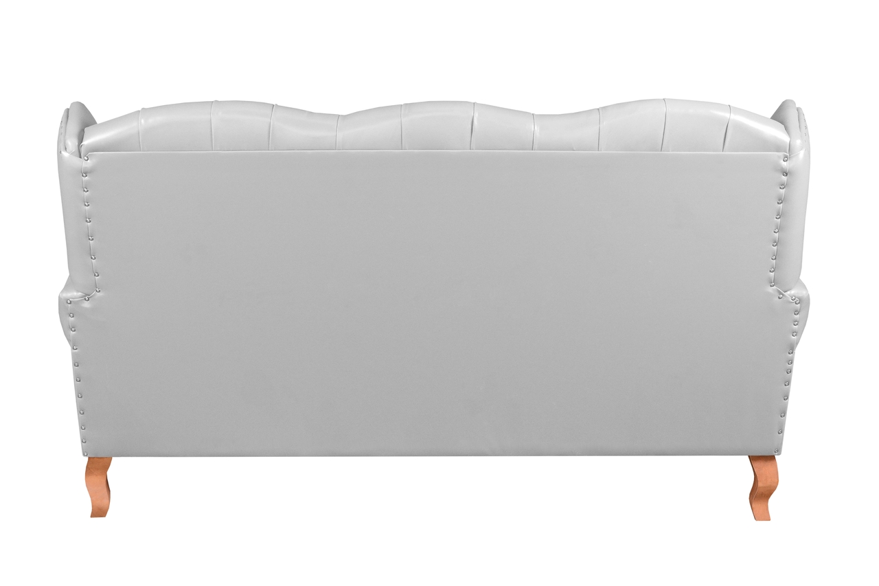 Sofá Imperador 3 Lugares Chesterfield Decoração Retrô Vintage - Courissimo Branco