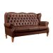Sofá Imperador 3 Lugares Chesterfield Decoração Retrô Vintage - Courissimo Café