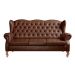 Sofá Imperador 3 Lugares Chesterfield Decoração Retrô Vintage - Courissimo Café