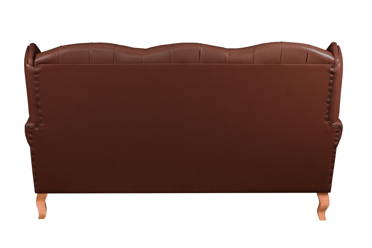 Sofá Imperador 3 Lugares Chesterfield Decoração Retrô Vintage - Courissimo Café