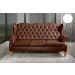 Sofá Imperador 3 Lugares Chesterfield Decoração Retrô Vintage - Courissimo Café