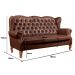 Sofá Imperador 3 Lugares Chesterfield Decoração Retrô Vintage - Courissimo Café