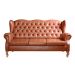 Sofá Imperador 3 Lugares Chesterfield Decoração Retrô Vintage - Courissimo Caramelo