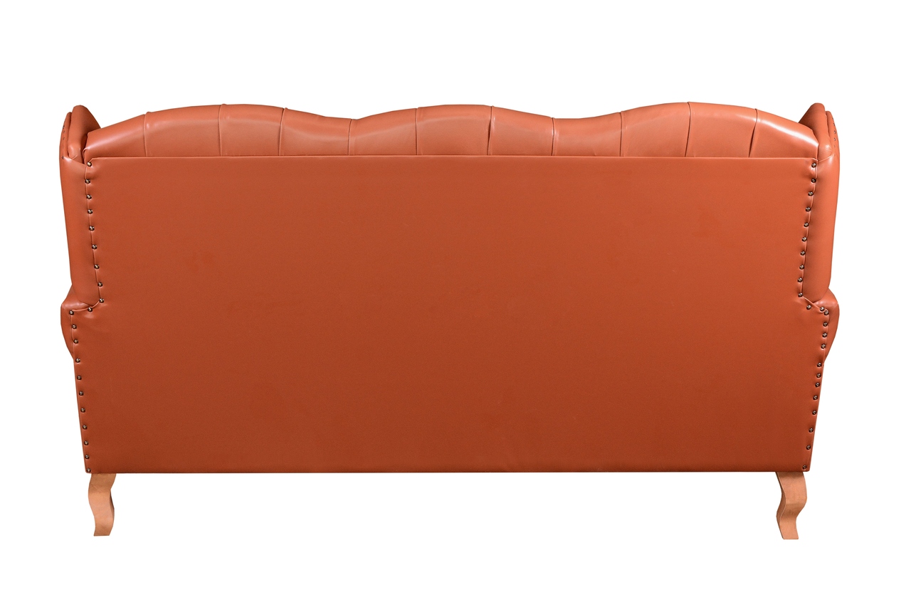 Sofá Imperador 3 Lugares Chesterfield Decoração Retrô Vintage - Courissimo Caramelo