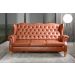 Sofá Imperador 3 Lugares Chesterfield Decoração Retrô Vintage - Courissimo Caramelo