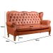Sofá Imperador 3 Lugares Chesterfield Decoração Retrô Vintage - Courissimo Caramelo