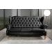 Sofá Imperador 3 Lugares Chesterfield Decoração Retrô Vintage - Courissimo Preto