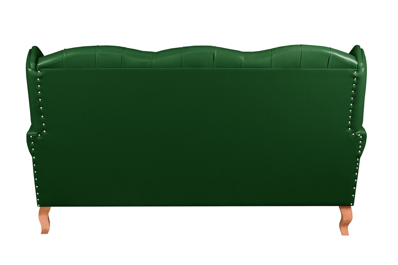 Sofá Imperador 3 Lugares Chesterfield Decoração Retrô Vintage - Courissimo Verde