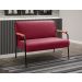 Sofá Namoradeira 2 Lugares Jade Com Apoio De Braço Madeira/metal - Suede Bordô