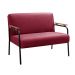 Sofá Namoradeira 2 Lugares Jade Com Apoio De Braço Madeira/metal - Suede Bordô