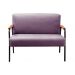Sofá Namoradeira 2 Lugares Jade Com Apoio De Braço Madeira/metal - Veludo Roxo