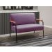 Sofá Namoradeira 2 Lugares Jade Com Apoio De Braço Madeira/metal - Veludo Roxo