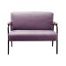 Sofá Namoradeira 2 Lugares Jade Com Apoio De Braço Madeira/metal - Veludo Roxo