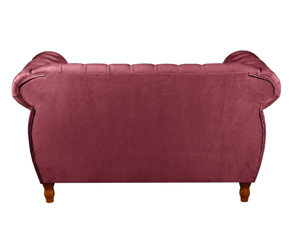 Sofá Nobreza 2 Lugares Cor:Suede Bordô 110
