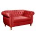Sofá Nobreza 2 Lugares Cor:Suede Vermelho 100