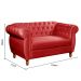 Sofá Nobreza 2 Lugares Cor:Suede Vermelho 100
