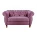 Sofá Nobreza 2 Lugares Cor:Veludo Roxo 380