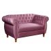 Sofá Nobreza 2 Lugares Cor:Veludo Roxo 380
