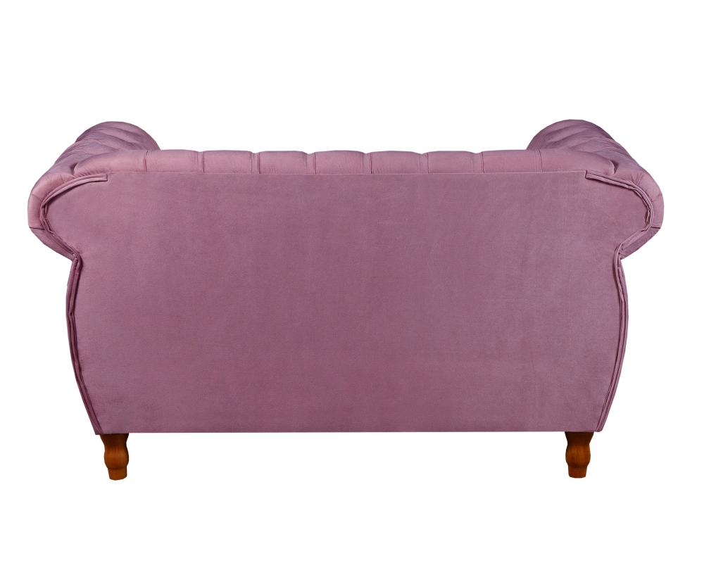 Sofá Nobreza 2 Lugares Cor:Veludo Roxo 380