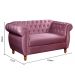 Sofá Nobreza 2 Lugares Cor:Veludo Roxo 380