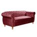 Sofá Nobreza 3 Lugares Cor:Suede Bordô 110
