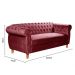 Sofá Nobreza 3 Lugares Cor:Suede Bordô 110