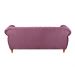 Sofá Nobreza 3 Lugares Cor:Veludo Roxo 380