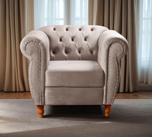 Sofá Nobreza Poltrona Chesterfield Vintage Retrô Clássico