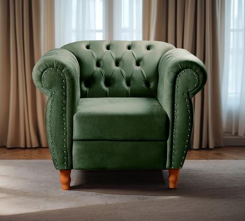 Sofá Nobreza Poltrona Chesterfield Vintage Retrô Clássico