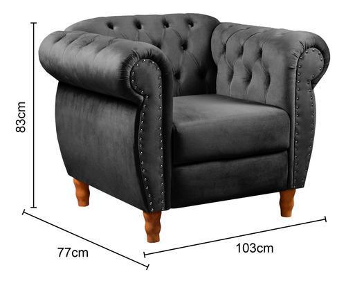 Sofá Nobreza Poltrona Chesterfield Vintage Retrô Clássico
