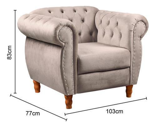 Sofá Nobreza Poltrona Chesterfield Vintage Retrô Clássico