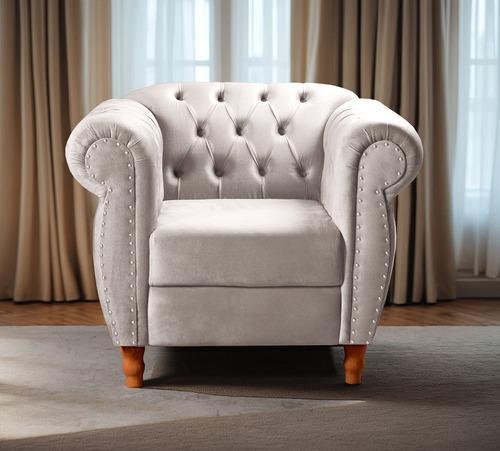 Sofá Nobreza Poltrona Chesterfield Vintage Retrô Clássico