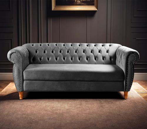 Sofá Nobreza Poltrona Chesterfield Vintage Retrô Clássico