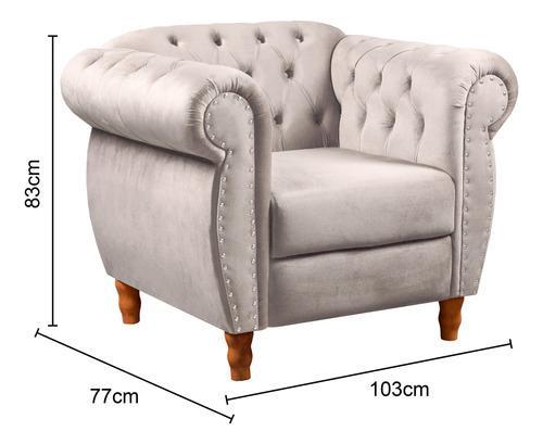 Sofá Nobreza Poltrona Chesterfield Vintage Retrô Clássico
