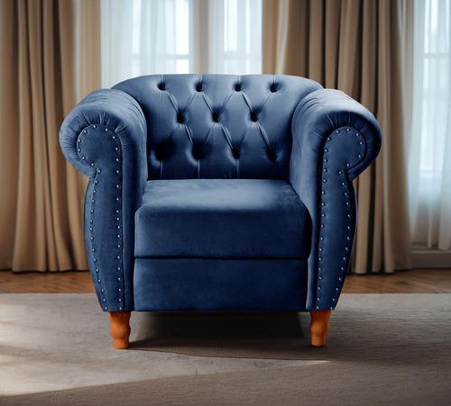 Sofá Nobreza Poltrona Chesterfield Vintage Retrô Clássico