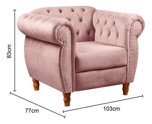 Sofá Nobreza Poltrona Chesterfield Vintage Retrô Clássico